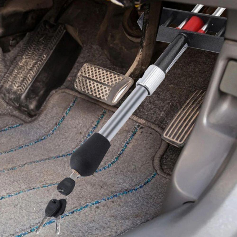 Stainless Brake Pedal Lock All-Metal Anti-Theft Lock Locking Tool Car Clutch Lock Safety