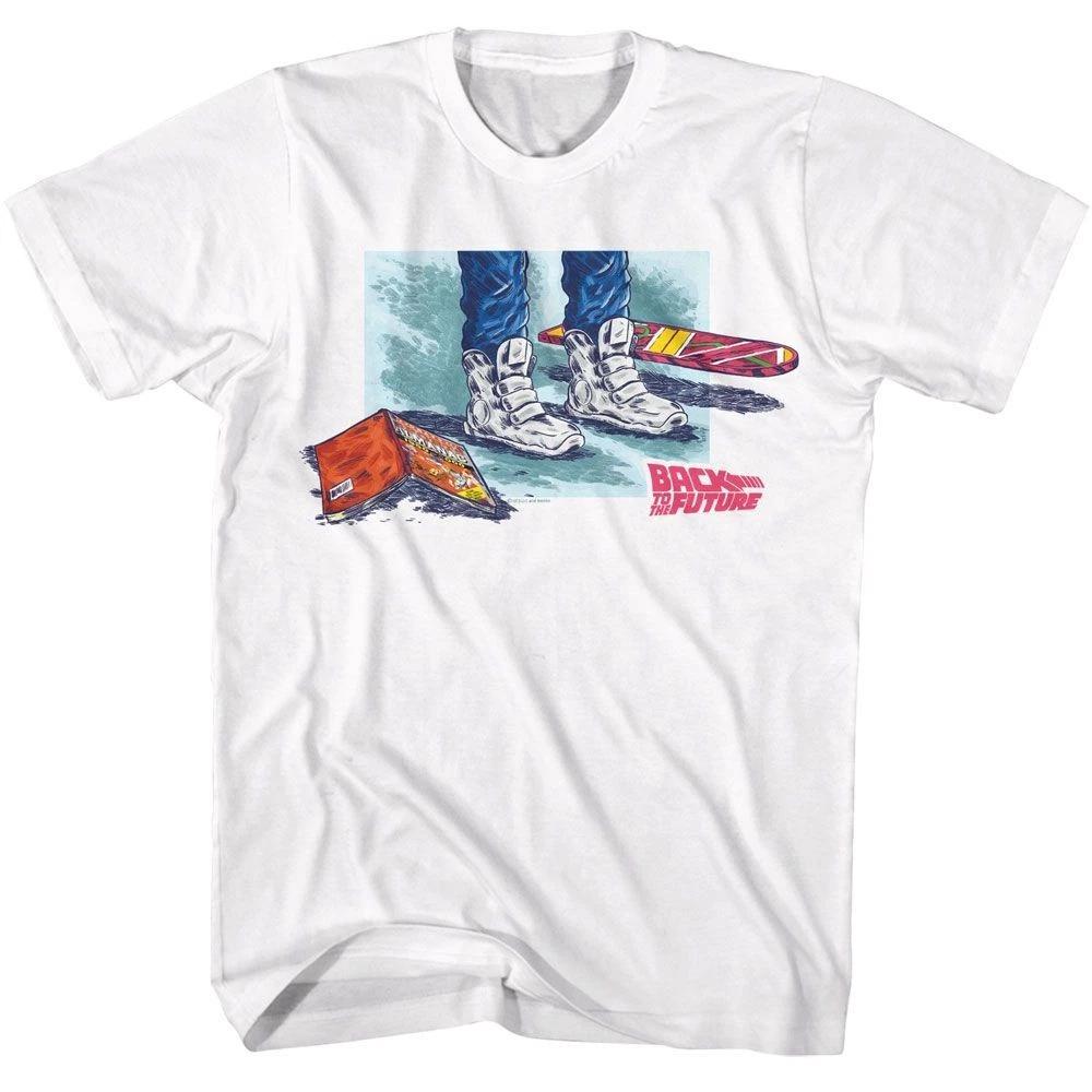 Back To The Future Shoes Comic Hoverboard Adult Unisex T-Shirt - Size Small L