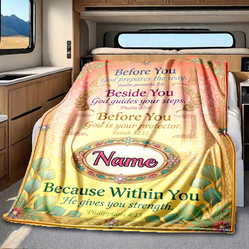 Strength Within Blanket Personalized Name Soft Comfortable Stylish Blanket Car Blanket Perfect For Travel Camping Outdoor Home Suitable For All
