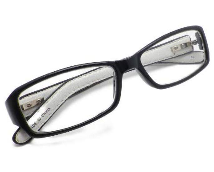 Stylish and Fashionable Reading Glasses with Leather GL01 Men's Glasses/senior Temples, Black, 2.50
