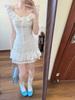 White dress short female summer beautiful new first love white skirt summer moonlight small ocean skirt