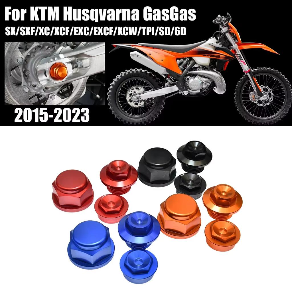 Front Wheel Lock Nut Bolt Rear Chain Adjuster Axle Block Wheel Axle Nut Cocer CNC For KTM SX SXF XC XCF EXC EXCF XCW SMR 85-530