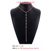 Tooxika Simple Sexy Long Y Necklace Chic Niche Geometric Rhinestone Necklace