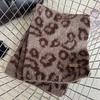 Lightweight Leopard Print Scarf Cashmere Blend Winter Shawl Trendy Imitation Wool Scarf  Unisex