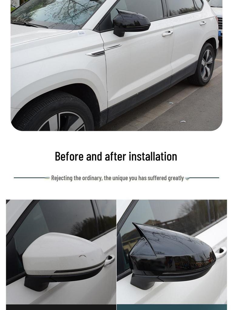 Jetta VS Series Mirror Cover - Bull Horn Design for Rearview & Reversing Mirror Protection