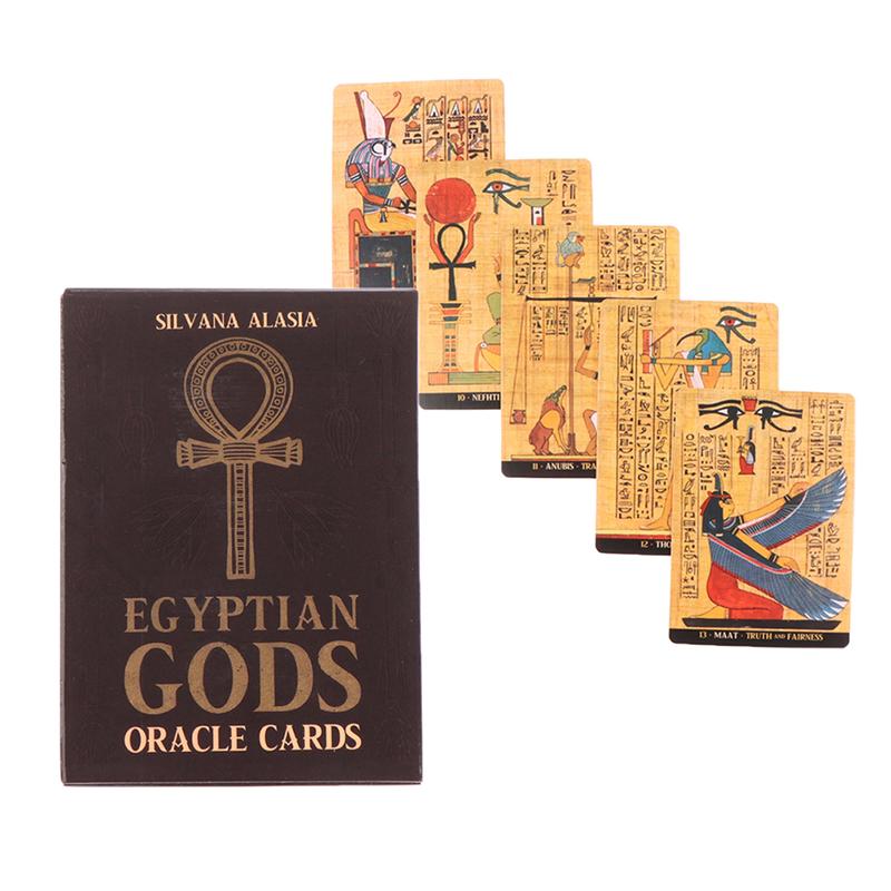 Cartes Oracle Des Dieux Égyptiens - Jeu De Cartes Divinatoire En Anglais - 36 Cartes Avec Guide PDF