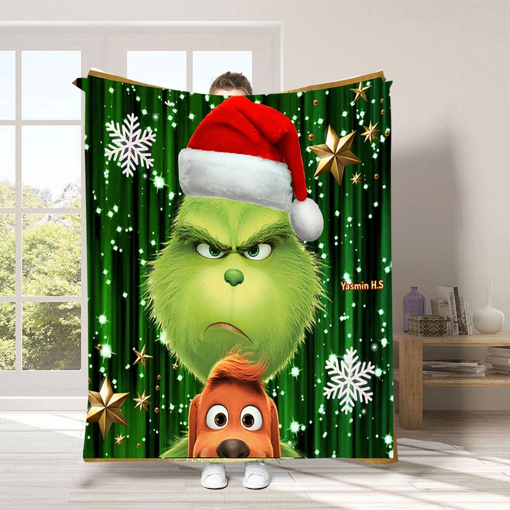 Weihnachtsdeckenbezug, weiche und bequeme Flanelldecke aus Plüschwolle