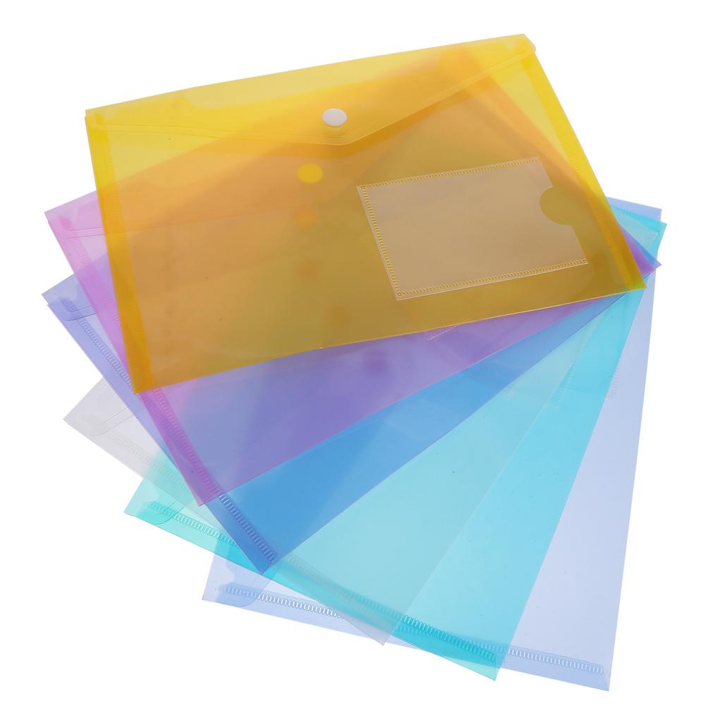 30pcs A5 Transparent Document Bag Premium Pp Plastic Waterproof For Office School Stationery Storage File Folder Organizer
