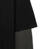 NOIRER Layered Half Long Sleeve T-Shirt (Black Charcoal)