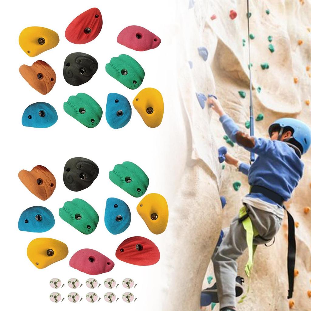10Pcs Rock Climbing Holds Beginners Accessories Climbing Rock Wall Grips for Home Gym Tree Climbing Tree House Outdoor Climbing