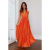 Elegant Solid Color Off-the-shoulder Waist Cinched Pleated Long Maxi Dress, Formal Party Evening Single Shoulder Dress for Women
