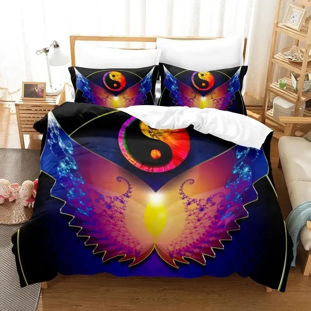 Colorful Yin and Yang Made of Color Combinations Bedding Set Single Twin Full Queen King Size Adult Kid Bedroom Duvet Cover Sets