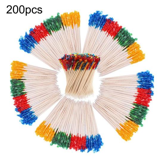 Bambus-Zahnstocher für Vorspeisen Natürliche splitterfreie Party-Zahnstocher für Cocktailgetränke Obst-Sandwiches Charcuterie-Brett-Zubehör