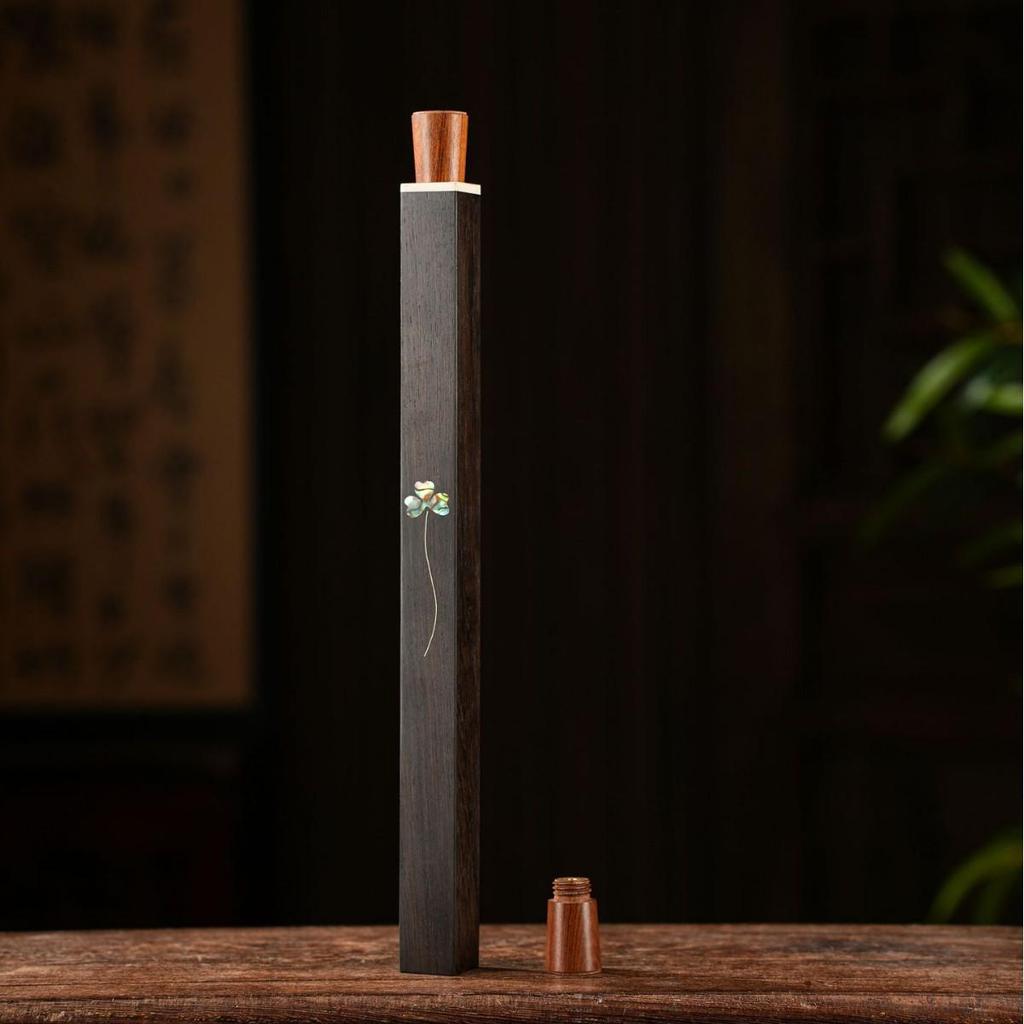 Black Ebony Wood Incense Holder - 10g Pack for Home Use Gift Giving, Elegant Agarwood & Sandalwood, Exquisite Incense Burner