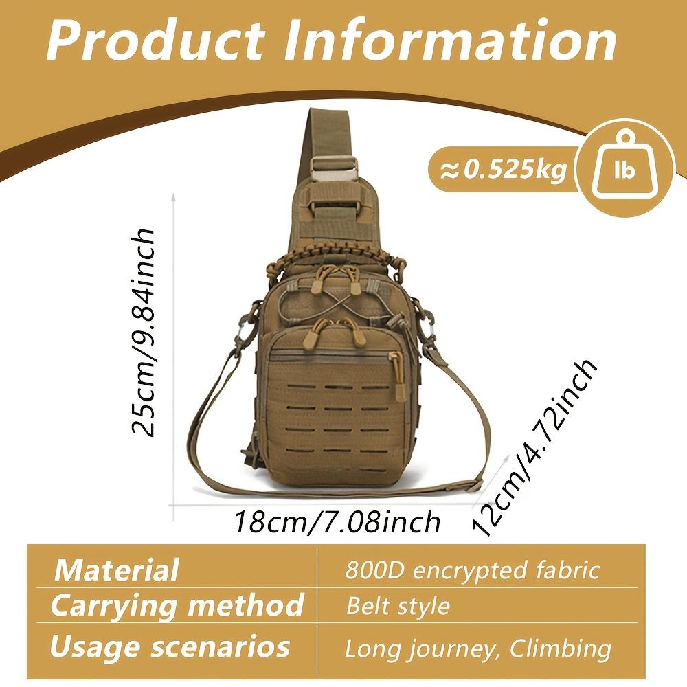 Geantă de umăr rezistentă la uzură pentru sporturi în aer liber, cu compartimente multiple, Geantă crossbody durabilă cu capacitate mare pentru camping, antrenament și drumeții în aer liber