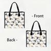Cute Bat Pattern Tote Bag Portable Casual Daily Handbag Lightweight Reusable Shopping Bag for Women