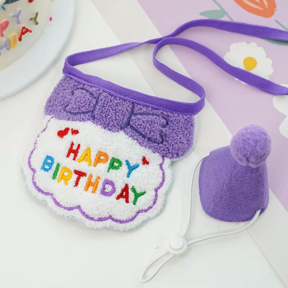 Pet Birthday and Halloween Party Hat, Bib, and Scarf Set for Dogs and Cats