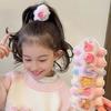 2Pcs Girl Hair Tie Cartoon Rabbit Star Decor Soft Plush Hair Rope