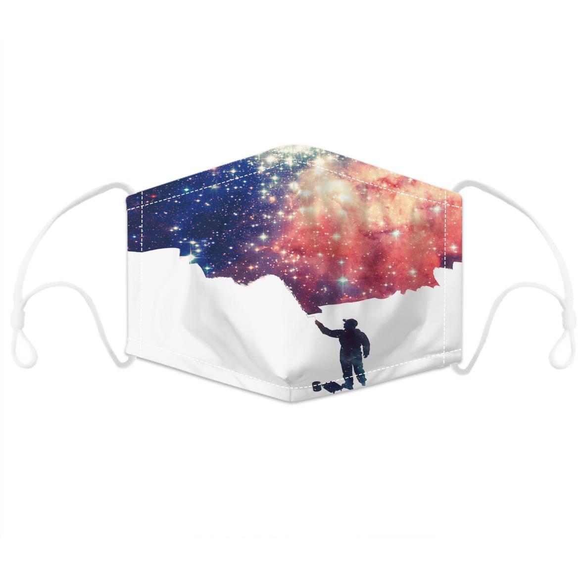 

Dust Mask Adjustable Printed Mask with 5-layer Filtration Breathable Face Cover BXHB034