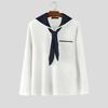 INCERUN Men Sailor Collar Long Sleeve Stitching Autumn Rib Knitted Pullovers Tops