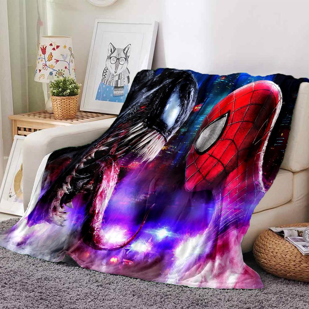 1pc Spiderman Three Faces flannel Blanket for Super Soft Cute Comfort Blanket for Travel Bedding Couch Sofa Blanket Y82561