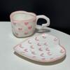 Sweet Ceramic Mugs 250ml Tea Milk Cups Multiple Uses Love Heart Cup  Kitchen