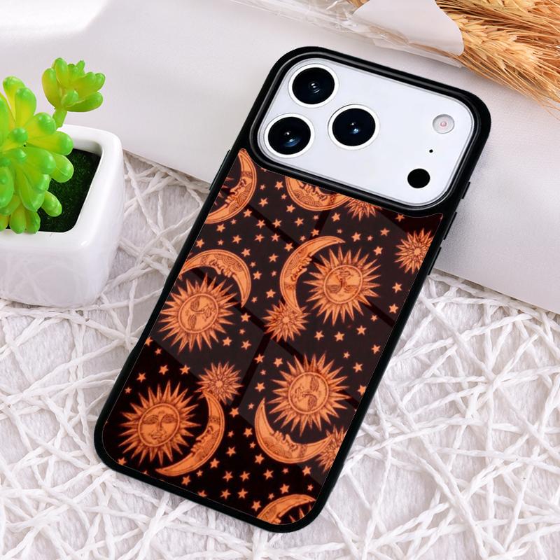 Sun and Moon Face Shockproof Phone Case for iPhone 17 Air 16e 15 11 12 14 13 Pro Max Cover Coque
