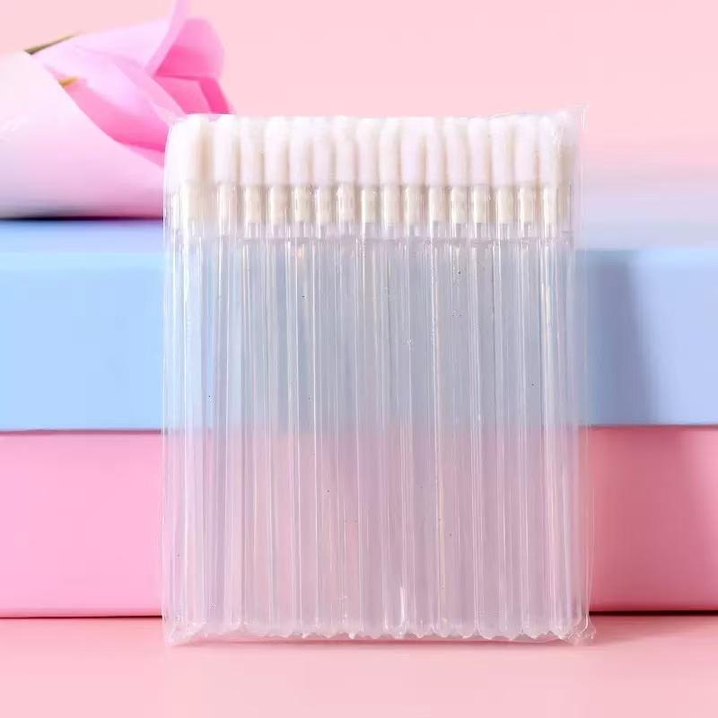 

50/100 Pcs Disposable Crystal Lip Brushes Make Up Lip Brushes Lipstick Lip Gloss Wands Eyeshadow Brushes Applicator Tool Makeup Beauty Tool Kits 50pc білий