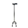 Retractable Four-Legged Walking Stick with Rubber Foot Pad, Lightweight Aluminum Alloy for Seniors