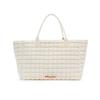 Canvas STITCH NUGGET BIG SHOPPER - CREAM + GREEN