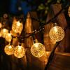 Solar Powered Bubble Globe String Lights Outdoor Waterproof LED String Lights for Garden Patio Yard Party Decoration with Solar Panel