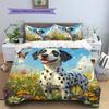 Biancheria da letto con motivo dalmata sull'erba Decorazione per la casa Regalo di compleanno (1 * copripiumino + 2 * federa, senza nucleo)