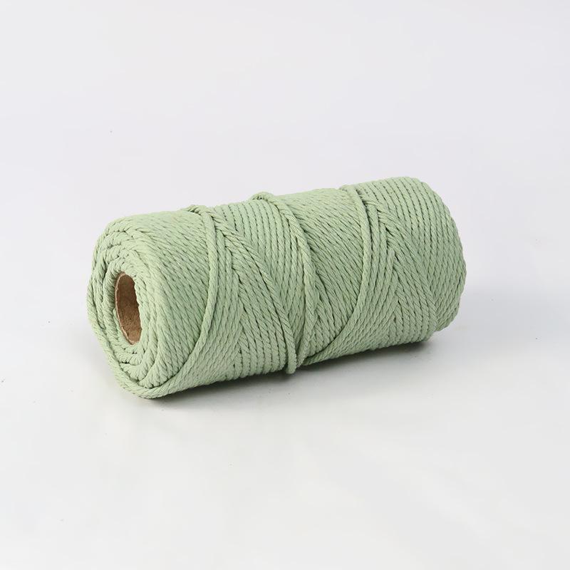4mm Multi-Strand Macaron Colored Cotton Rope for DIY Tapestry & Decorative Weaving.