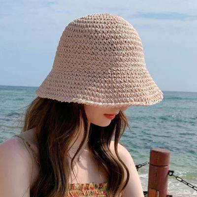 Foldable Women's Straw Sun Hat Wide Brim Breathable Sunscreen Perfect for Beach Travel Outdoor Activities Multiple Colors Available