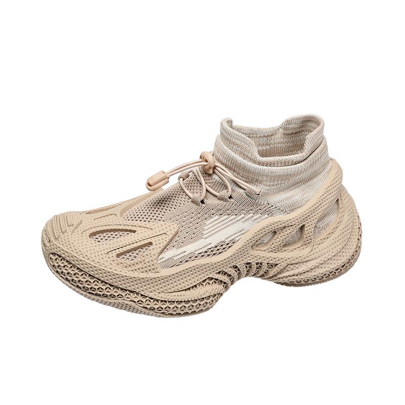 Women's shoes summer breathable fly-woven mesh sports shoes casual mesh shoes running trendy shoes versatile Vance coconut socks shoes