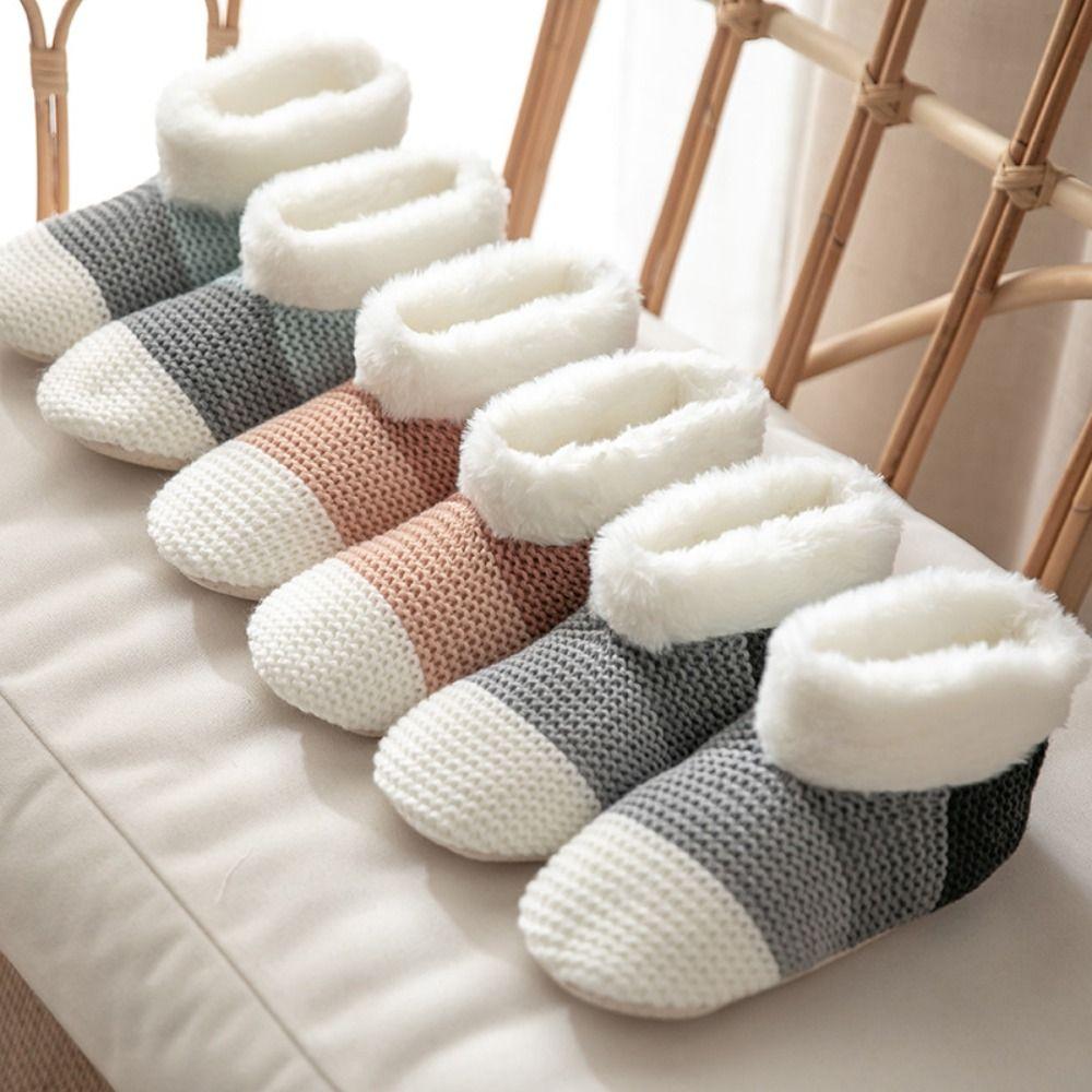 Thickened Grip Fuzzy Floor Socks Winter Warm Slipper Socks Useful Home Sleeping Socks