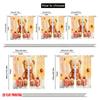 2pcs,2D Plane Printing Pattern Curtains Cute Teddy Bear Snow Winter Polyester (without Rod) Decorations For Home for Bedroom,