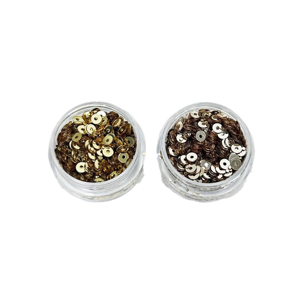 Metallic Copper Coin Nail Sequins - Super Flash Mirror Effect DIY Nail Art Accessories