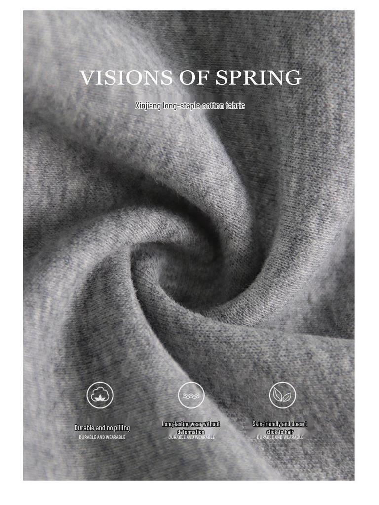 Women's Petite Gray Fleece-Lined Hooded Sweatshirt, Thickened, Short Jacket for Autumn and Winter