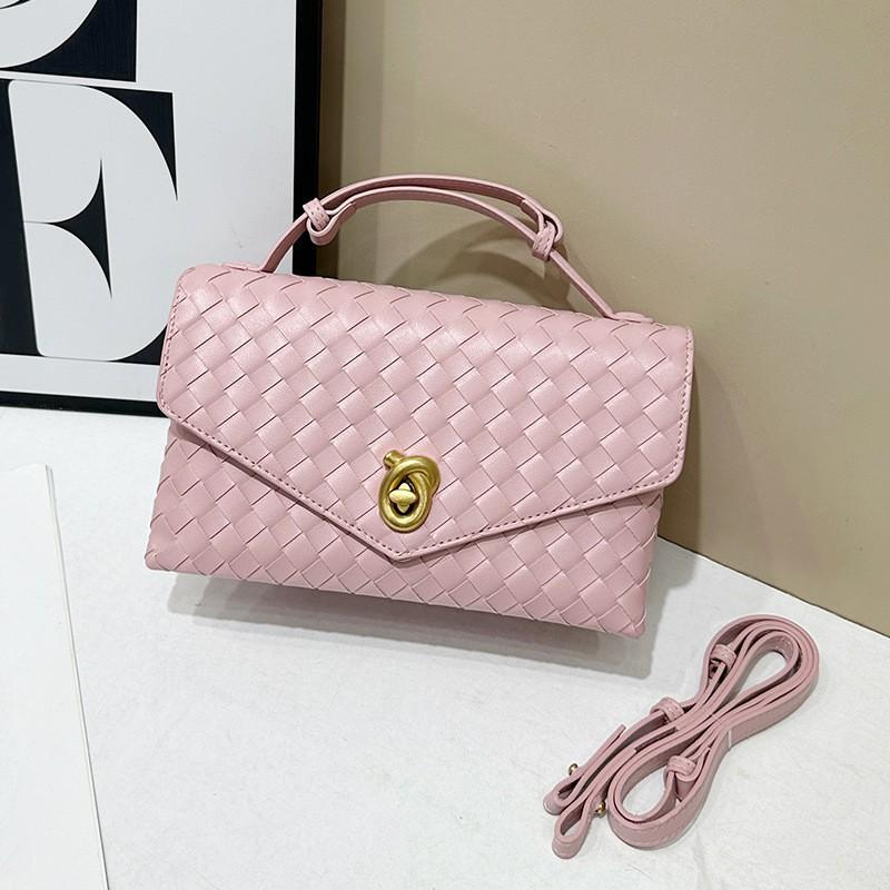 High-end Light Luxury Handbag Authentic Leather Hand-woven Bag 2025 Fashionable Cowhide Square