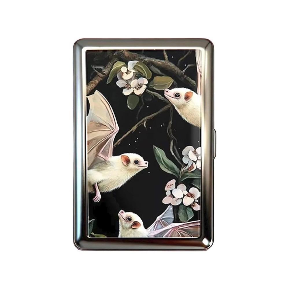 Vintage-Style Vintage Card Case Metal Material Easy Snap Metal Case Versatile Design Multi-function Cash Case ID Card Holder