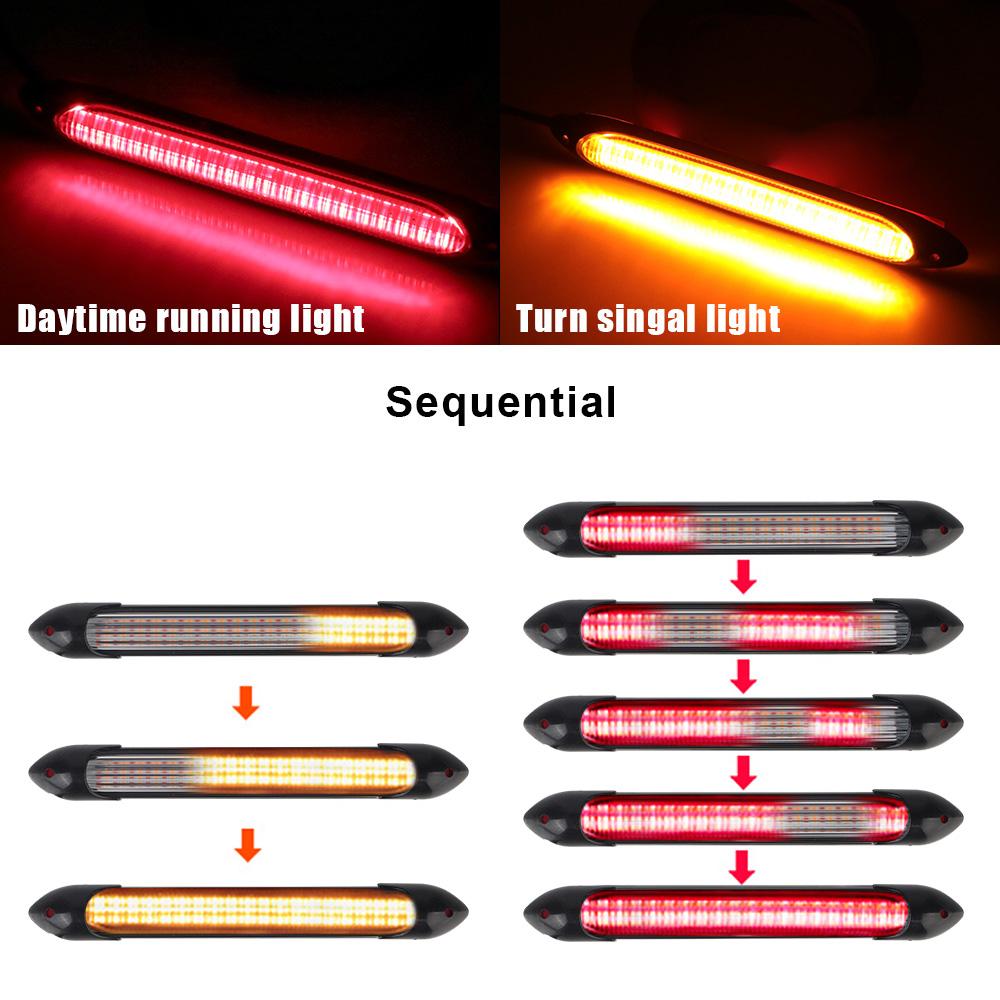 2 Pcs/set Car DRL Daytime Running Light LED Turn Signal Light Universal Car Streamer Flow Day Light Car Styling Auto Headlight Sequential Strip