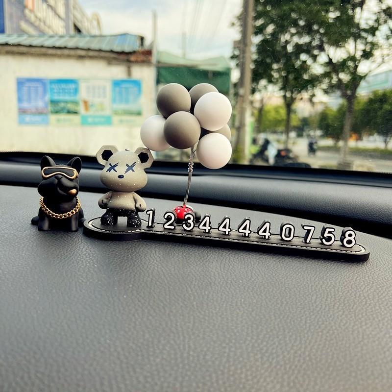 Violent Polychrome Bear Car Phone Number Plate Decorative Cartoon Ornament Car