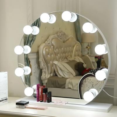 Mirror Desktop Front Lamp Makeup Mirror 4-6-10-12 Bulbs Hollywood Light Vanity Mirror Professional Makeup Led Bulb Makeup Lamp