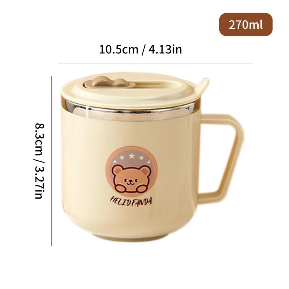 316 Stainless Steel Straw Water Cup Double Wall Drinking Cup Cute Insulated Mug  for Children