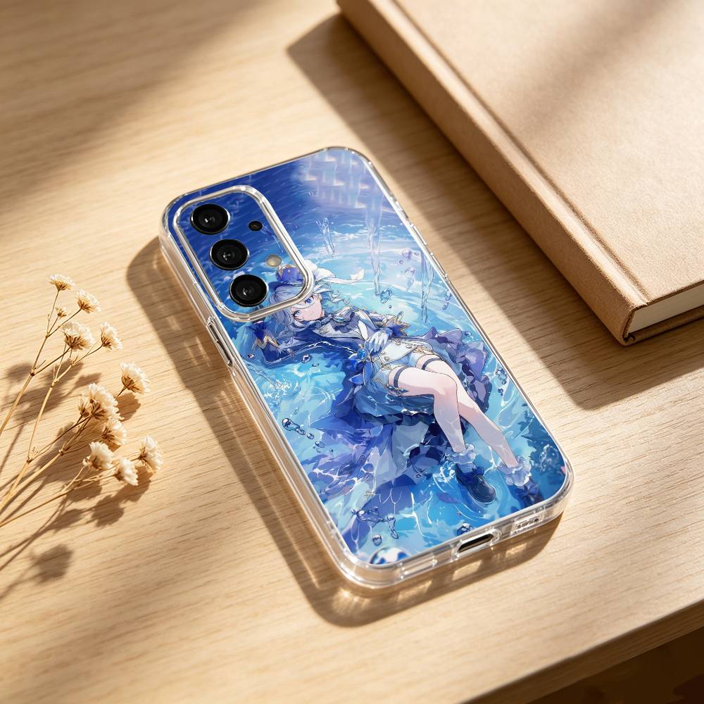 G-Genshin Impact F-Furina Phone Case For Samsung S25,24,21,22,23,30,Ultra,20,Plus,Fe,Lite,Note Transparent Cover