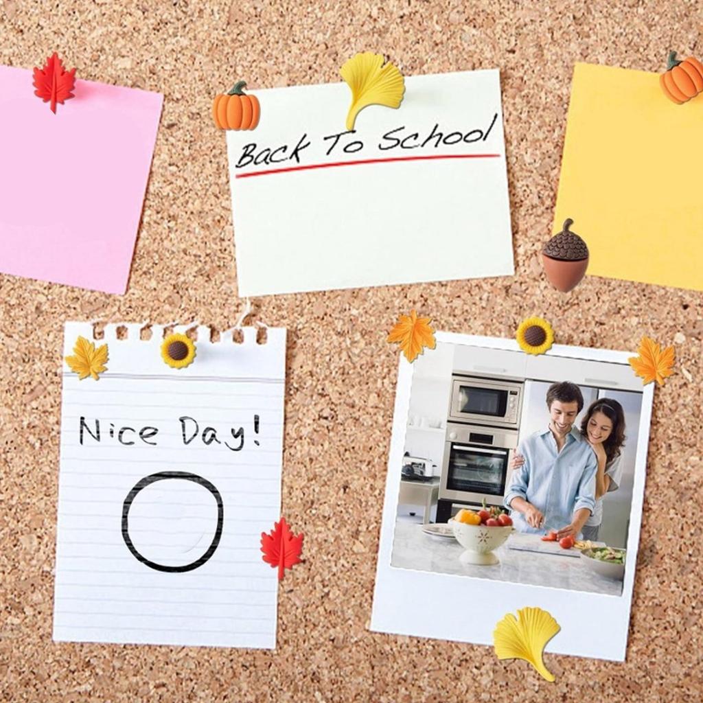 40 Stück Ahornblatt Blume Reißnägel Dekorative Reißzwecken Kork Notiztafel Reißnägel für Korktafel Pinnwand