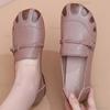 Fashion Comfortable Non-Slip Flat Shoes Elderly Women Soft Sole Leather Moccasins for Women's Spring Fall Casual Shoes Zapatos De Mujer