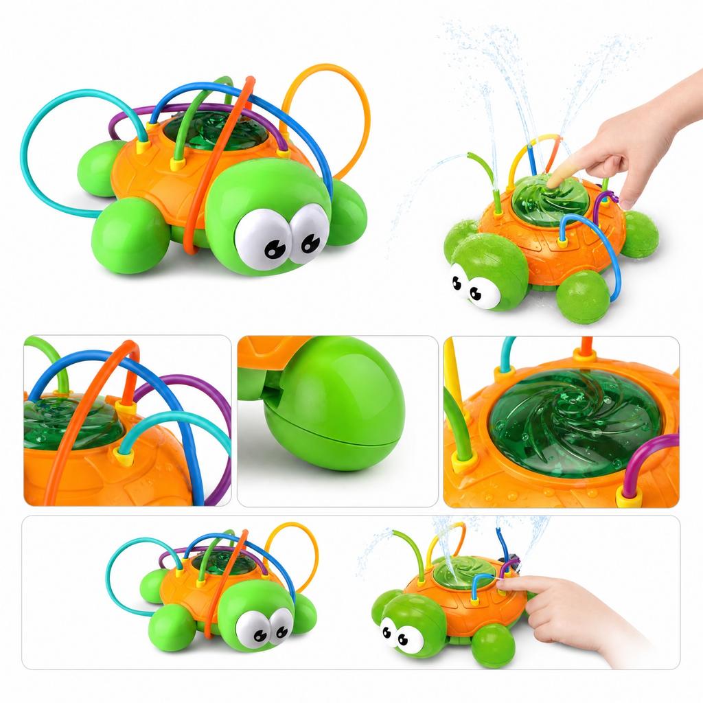 Outdoor-Sprenger-Spielzeug für Kinder - Rotierender Schildkröten-Sprenger für Sommer-Spaß im Hinterhof