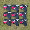 9Pcs Lightweight Waterproof Faux Leather Golf Club Covers Shark Shape Golf Iron Head